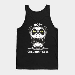 Sarcastic Irony Nope Still Don´t Care Funny Tank Top